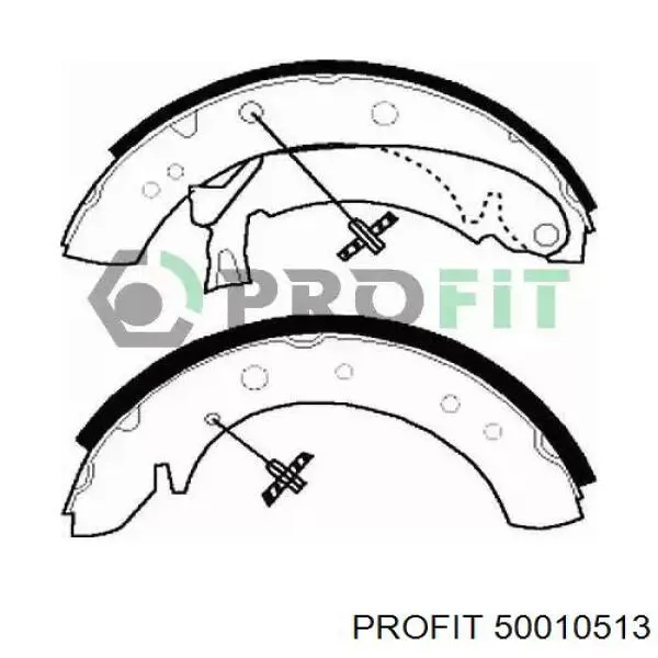 Задние барабанные колодки 50010513 Profit