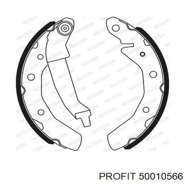 Zapatas de frenos de tambor traseras 50010566 Profit
