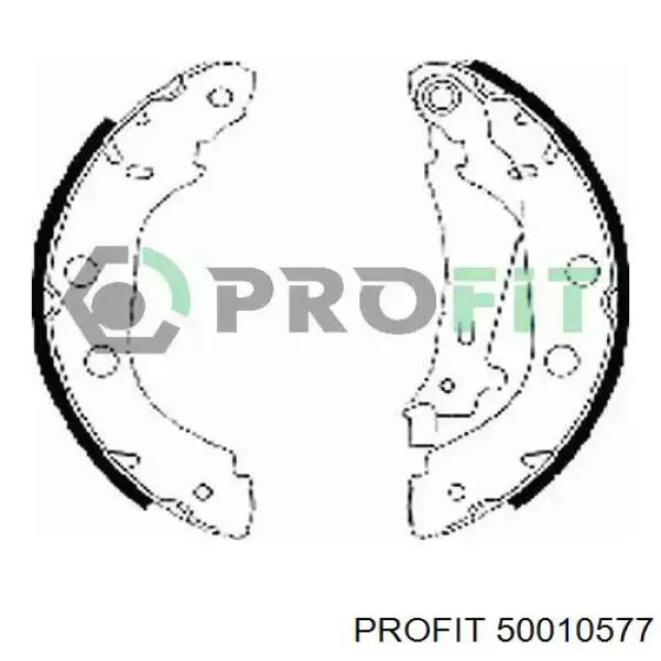 Задние барабанные колодки 50010577 Profit