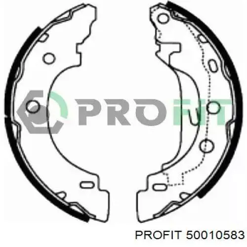 Задние барабанные колодки 50010583 Profit