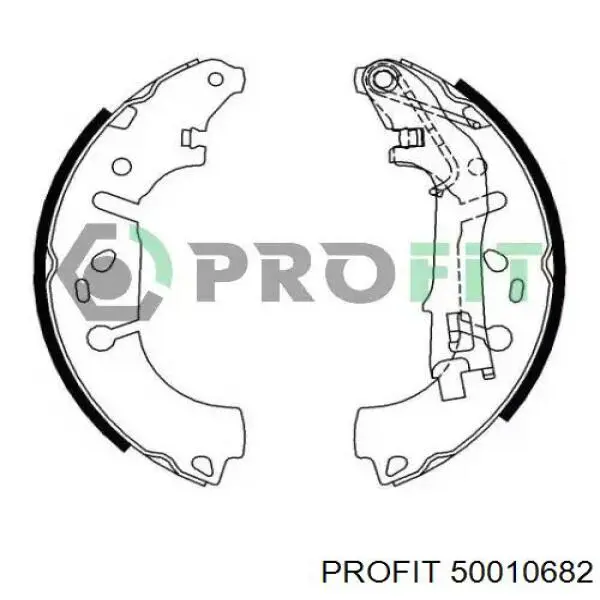 Задние барабанные колодки 50010682 Profit