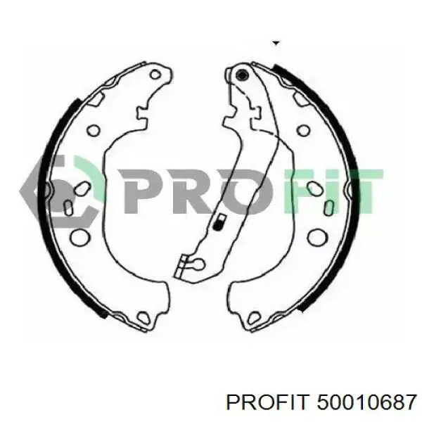 50010687 Profit задние барабанные колодки