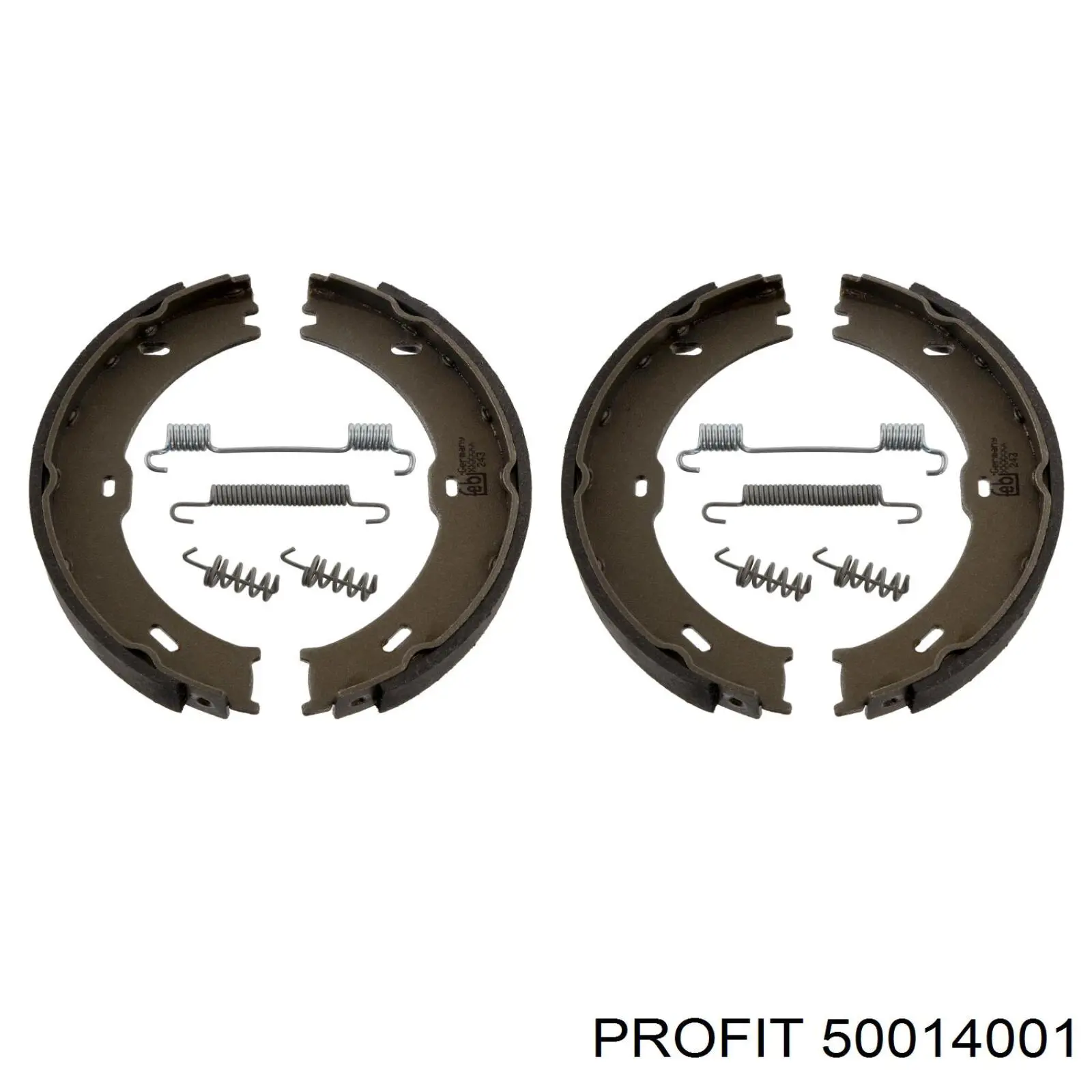 Juego de zapatas de frenos, freno de estacionamiento 50014001 Profit