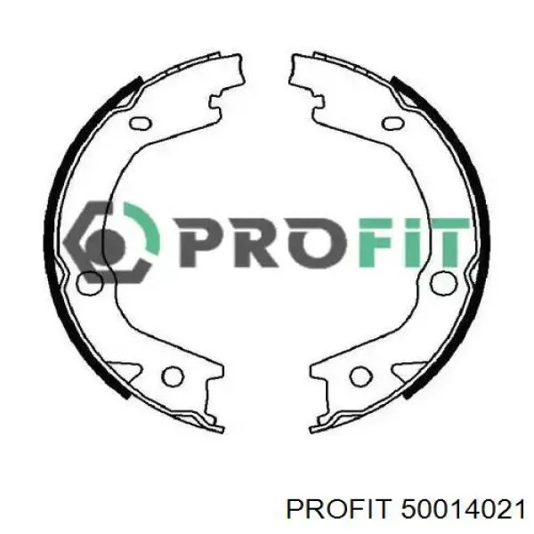 50014021 Profit sapatas do freio de estacionamento