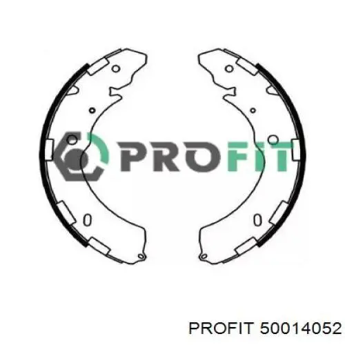 Купить 50014052 Profit Задние барабанные тормозные колодки