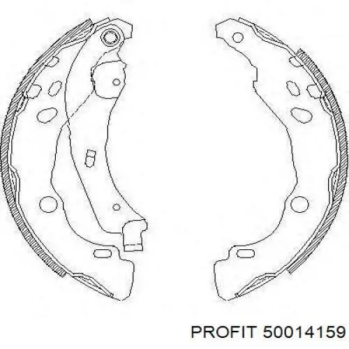 Задние барабанные колодки 50014159 Profit