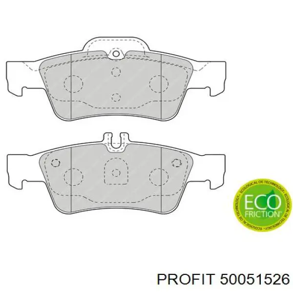 Купить 50051526 Profit Колодки тормозные задние, дисковые