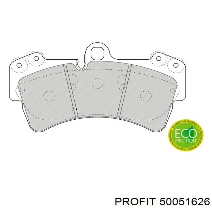 5005-1626 Profit sapatas do freio dianteiras de disco