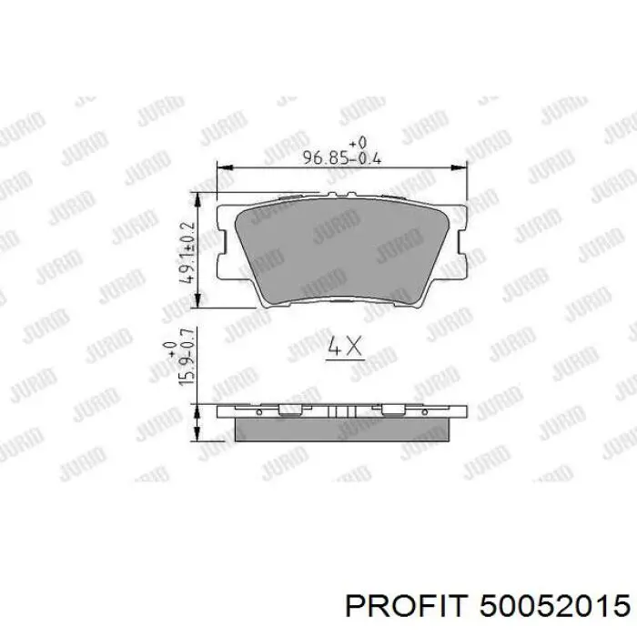 Задние тормозные колодки 50052015 Profit