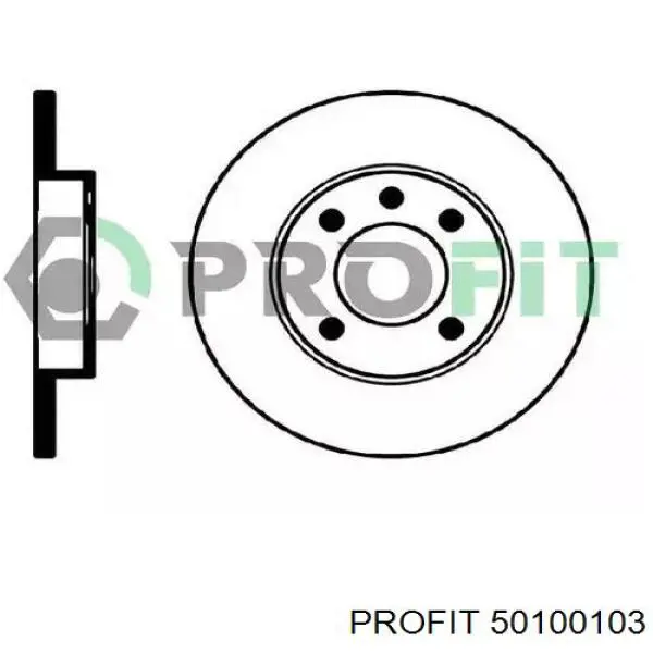 Передние тормозные диски 50100103 Profit