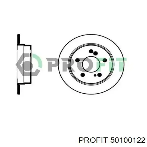 Задний тормозной диск Profit 50100122 цена, от 16.01 USD