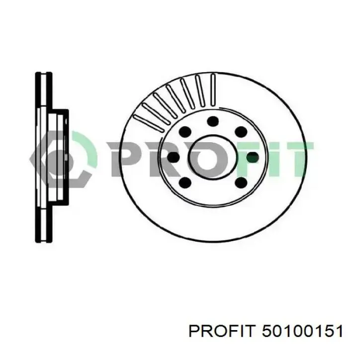 5010-0151 Profit диск тормозной передний