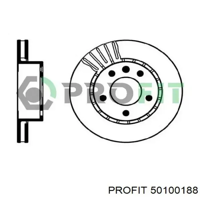 Передние тормозные диски 50100188 Profit
