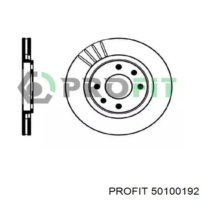 Передние тормозные диски 50100192 Profit