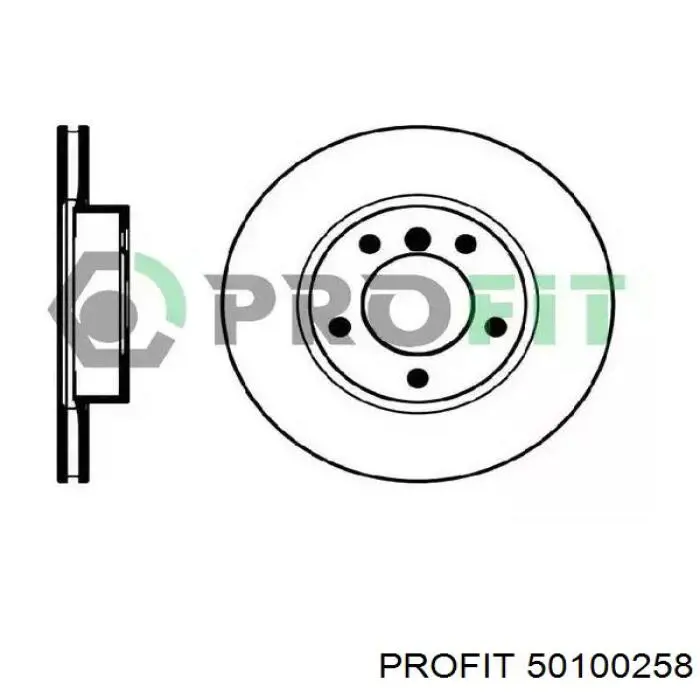 Передние тормозные диски 50100258 Profit