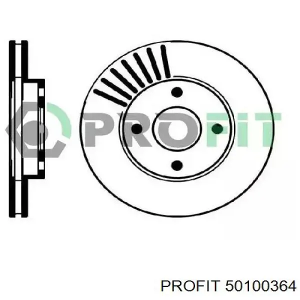 Передние тормозные диски 50100364 Profit