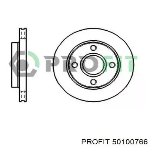 Передние тормозные диски 50100766 Profit