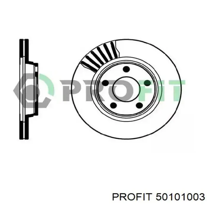 50101003 Profit диск тормозной передний
