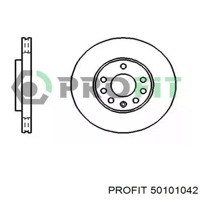 Передние тормозные диски 50101042 Profit