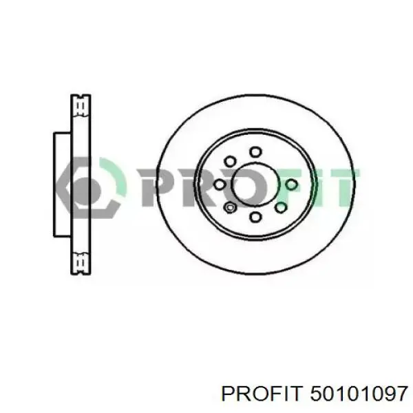 5010-1097 Profit диск тормозной передний