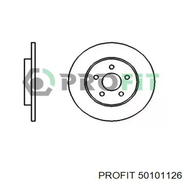 50101126 Profit диск тормозной задний