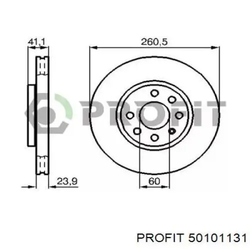 5010-1131 Profit disco do freio dianteiro