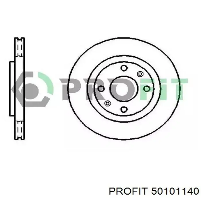 Передние тормозные диски 50101140 Profit