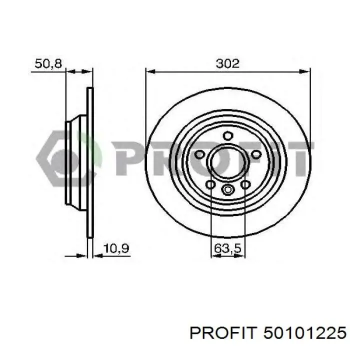 5010-1225 Profit тормозные диски