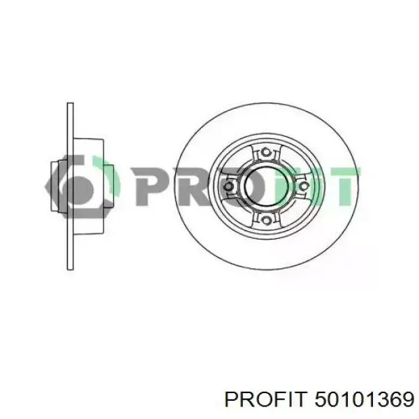 5010-1369 Profit диск тормозной задний