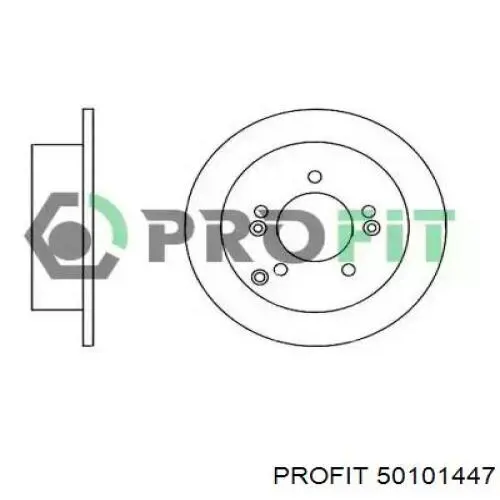 5010-1447 Profit диск тормозной задний