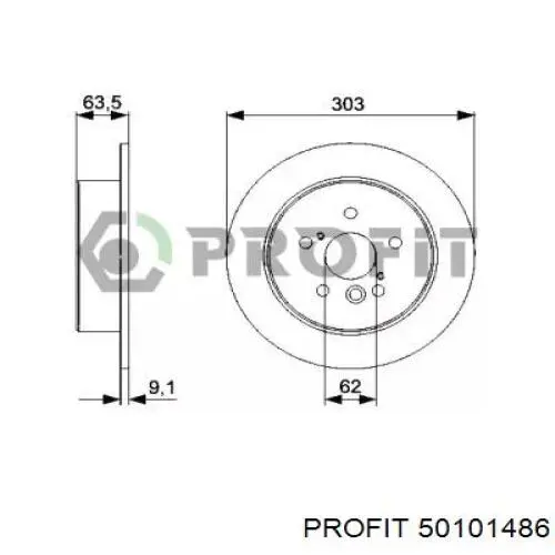 Тормозные диски 50101486 Profit