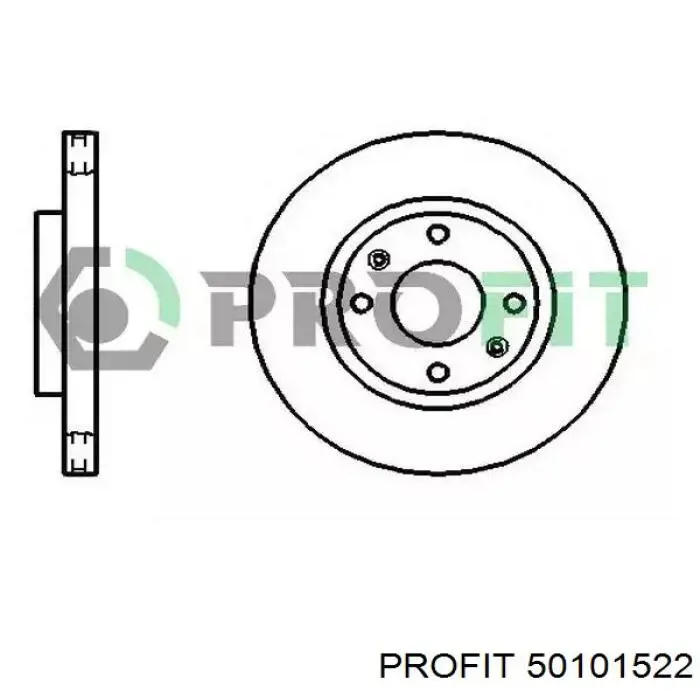 50101522 Profit диск тормозной передний