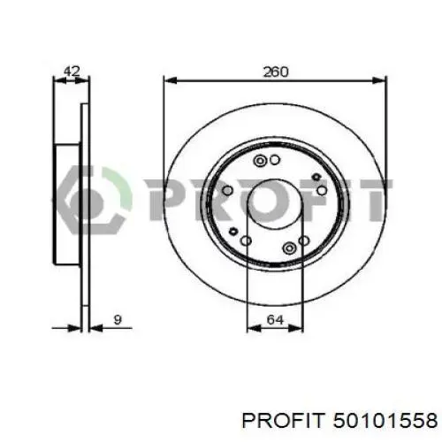 Тормозные диски 50101558 Profit