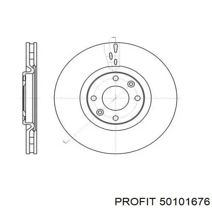 Передние тормозные диски 50101676 Profit