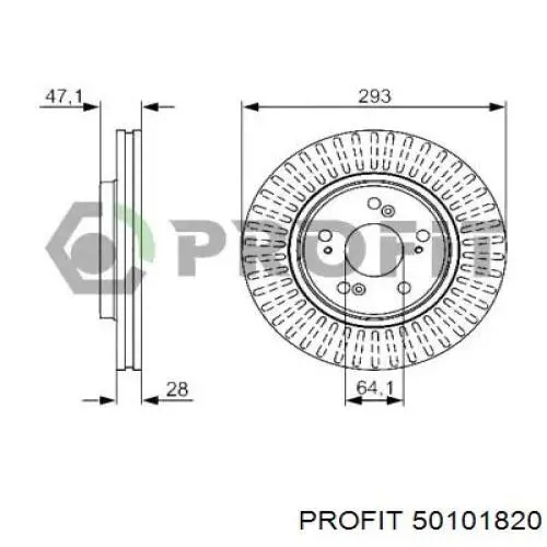 Disco do freio dianteiro Profit 50101820 preço, a partir de 99,45 USD
