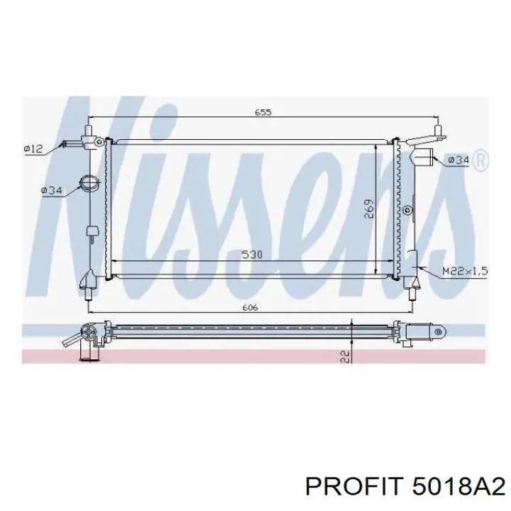 Радиатор охлаждения двигателя Profit 5018A2 цена, от 42.04 USD