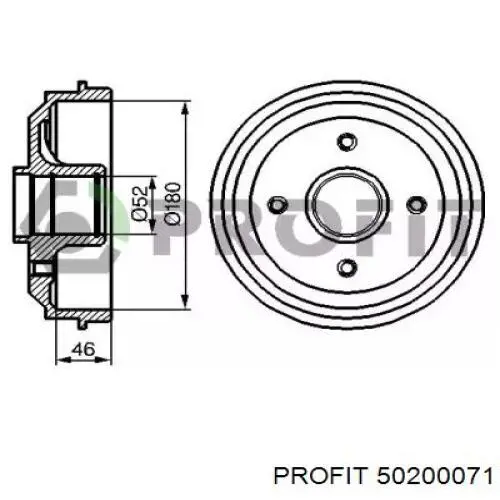 Тормозной барабан 50200071 Profit