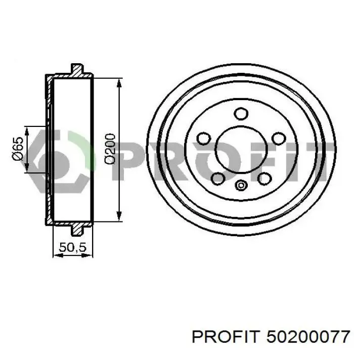 Тормозной барабан 50200077 Profit
