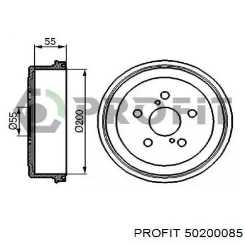 Тормозной барабан 50200085 Profit