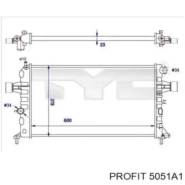 Купить 5051A1 Profit Радиатор водяной