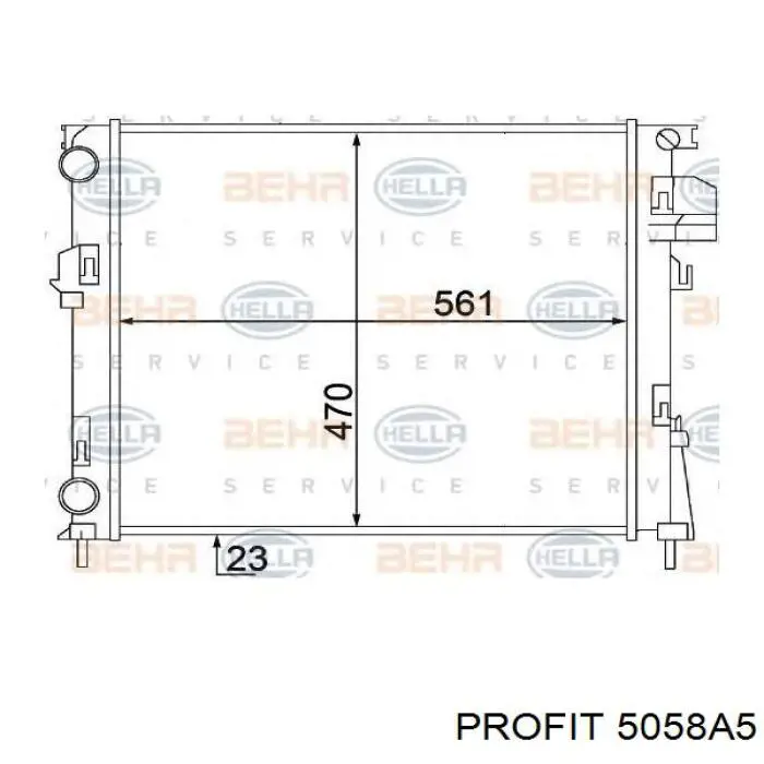 Радиатор 5058A5 Profit