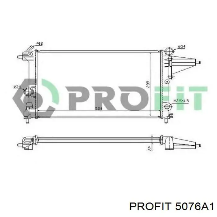 Радиатор 5076A1 Profit