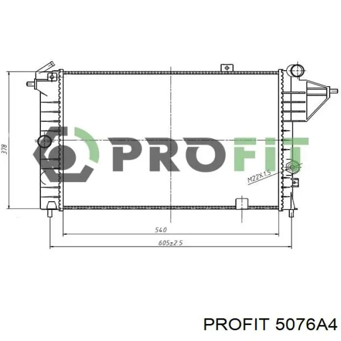 Радиатор 1300084 Ford