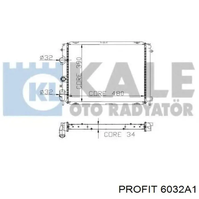 Радиатор 6032A1 Profit