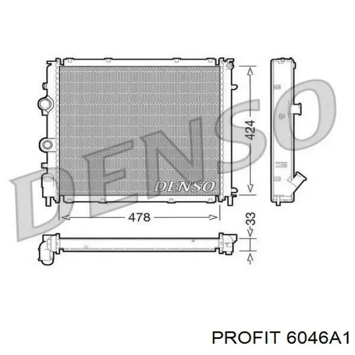 Радиатор охлаждения Profit PR6046A1