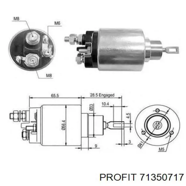 Бендикс стартера 71350717 Profit