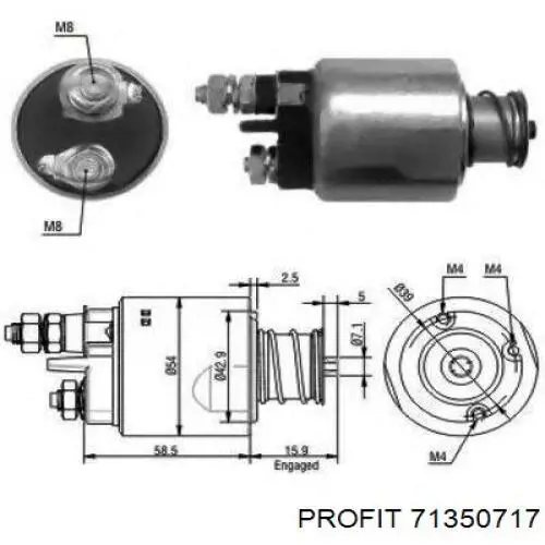 Бендикс стартера Fiat/Alfa/Lancia 9948346