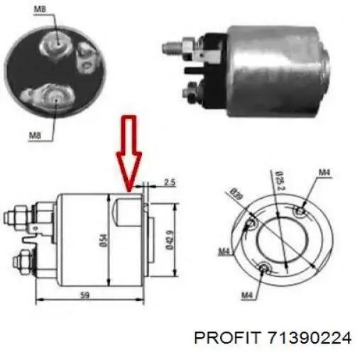 7701047342 Renault (RVI) Щеточный узел на стартер