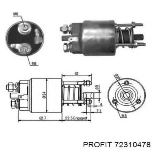 7231-0478 Profit roda-livre do motor de arranco