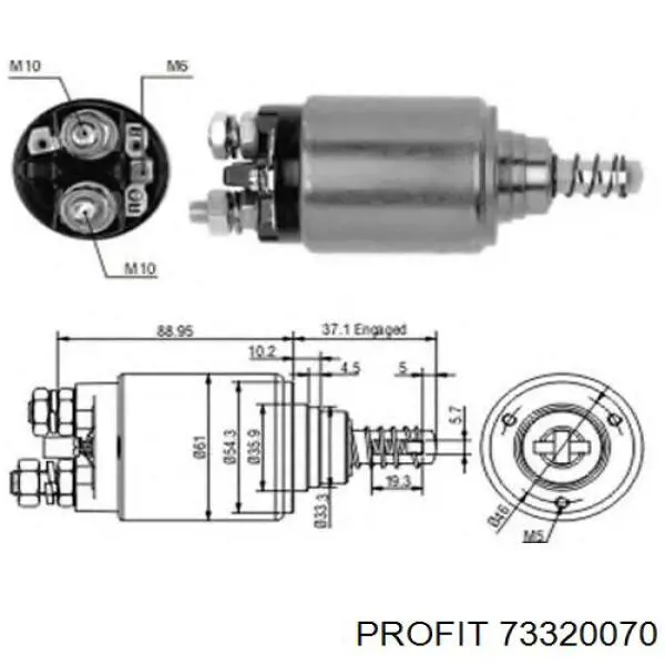 Compre 73320070 Profit Porta-escovas do motor de arranco